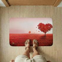 Tapete de Porta Vermelho Love Emborrachado Tapete de Porta Vermelho Love Emborrachado