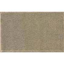 Tapete de porta Waterhog com piso de bangalô, 2' x 3' Made in USA, Revestimento de piso durável e decorativo, Resistente a derrapagens, Interior/exterior, Armadilha de água, Coleção Squares, Camelo