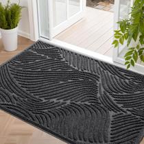 Tapete de porta Yimobra Front Entrada 90x60cm Absorvente Cinza Escuro Tapete de porta Yimobra Front Entrada 90x60cm Absorvente Cinza Escuro