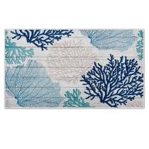 Tapete de praia azul LUVADIAN tapete de boas-vindas ao ar livre costeiro de praia, tapete náutico, decoração de casa de praia, decoração de banheiro costeiro oceânico, decoração costeira ao ar livre, material de pele de carneiro, 16x28 polegadas
