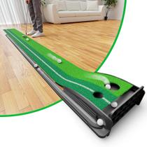 Tapete de Putting de Golfe Poiacmvoia para Uso Interno com Retorno Automático da Bola Tapete de Putting de Golfe Poiacmvoia para Uso Interno com Retorno Automático da Bola