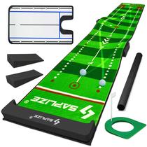 Tapete de Putting de Golfe SAPLIZE com Espelho e Inclinações Ajustáveis Tapete de Putting de Golfe SAPLIZE com Espelho e Inclinações Ajustáveis