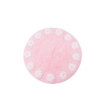 Tapete De Quarto Kids Infantil Bebê Algodão Redondo Vizapi Flower 120cm Rosa Claro Branco Tapete De Quarto Kids Infantil Bebê Algodão Redondo Vizapi Flower 120cm Rosa Claro Branco