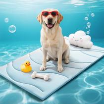 Tapete de resfriamento Babygreat Dog reversível com resfriamento automático azul XL