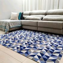 tapete de sala 1,50X1,00 moderno com antiderrapante - bello lar decorações