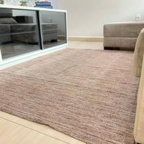 Tapete De Sala 200x140 Mesclado Marrom Antiderrapante Luxo
