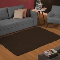 Tapete de Sala 200x250cm Peludo Aconchegante 4cm Marrom Casen