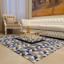 tapete de sala 2,50x2,00 moderno com antiderrapante - bello lar decorações