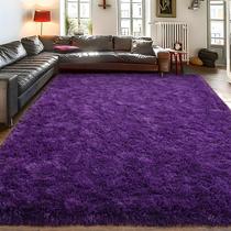 Tapete de sala de estar Shag Ailyei roxo 160x230cm ultramacio