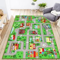 Tapete de sala de jogos Tapete infantil Yincimar City Life Playmat 160x100cm Tapete de sala de jogos Tapete infantil Yincimar City Life Playmat 160x100cm