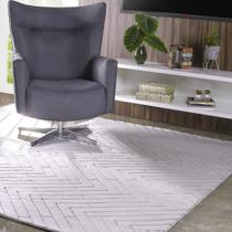 Tapete De Sala E Quarto 50Cm X 1,50M Toque Peles De Coelho Alpine Mont Blanc - Tessi