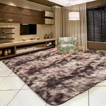 Tapete de sala grande felpudo luxuoso shaggy 4,00 x 2,00 m