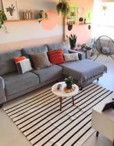 Tapete De Sala Itatiaia Listras Geométrico Algodão