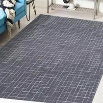 Tapete de Sala Napoli 2,00 x 4,00 Antiderrapante Cinza