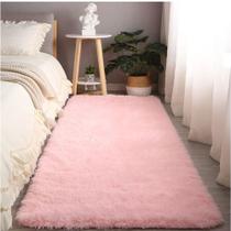 Tapete De Sala Quarto Felpudo Peludo 0,55 X 1,00 Costa Oro rosa bebe