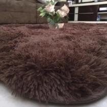 Tapete De Sala Quarto Felpudo Peludo 2,00 X 2,40 Costa Oro marrom