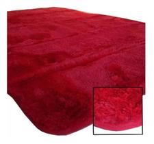 Tapete De Sala Quarto Felpudo Peludo 2,00 X 2,40 Costa Oro vermelho