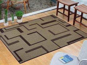 Tapete De Sala Quarto Sisal Marrom Bege 1,50M X 2,00M Facil Limpar Lancer