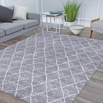 Tapete De Sala Realce 2,00 X 2,50 Cinza