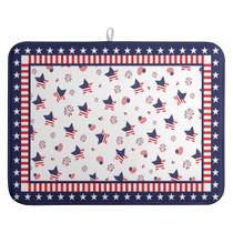 Tapete de secagem de pratos farg Patriotic 4th of July Stars Heart 45x60cm