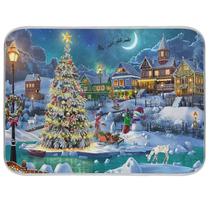 Tapete de secagem de pratos Foiosoh Winter Christmas Microfiber 60x45cm Tapete de secagem de pratos Foiosoh Winter Christmas Microfiber 60x45cm