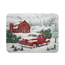 Tapete de secagem de pratos Giwawa Winter Red Truck Christmas 45x60cm
