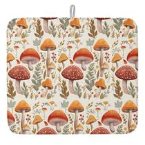 Tapete de secagem de pratos LooPop, absorvente de cogumelos, outono e ação de graças Tapete de secagem de pratos LooPop, absorvente de cogumelos, outono e ação de graças