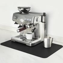 Tapete de secagem de pratos Mimore 46x61cm preto com suporte de borracha absorvente