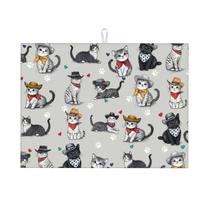 Tapete de secagem de pratos Pet Lover 45x60cm de microfibra absorvente