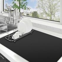 Tapete de secagem de pratos WISELIFE Super Absorbent 45x70cm Classic Black Tapete de secagem de pratos WISELIFE Super Absorbent 45x70cm Classic Black