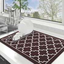 Tapete de secagem de pratos WISELIFE Super Absorbent Large 40x60cm Tapete de secagem de pratos WISELIFE Super Absorbent Large 40x60cm