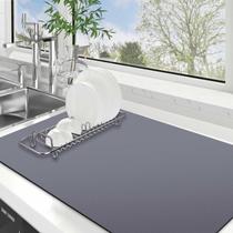 Tapete de secagem de pratos WISELIFE Super Absorbent Large Classic Grey