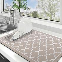 Tapete de secagem de pratos WISELIFE Super Absorbent Large Khaki 45x70cm