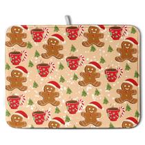 Tapete de secagem de pratos Wnoesat Christmas Gingerbread Man 41x46cm