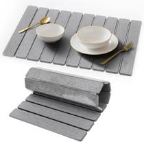 Tapete de secagem para louça de pedra Favorking 61x41 cm dobrável Tapete de secagem para louça de pedra Favorking 61x41 cm dobrável
