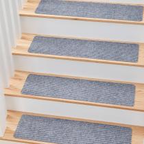 Tapete de segurança antiderrapante Carpet Stair Treads MBIGM 8x30cm cinza claro
