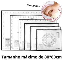 Tapete De Silicone Antiaderente Grande De Fibra De Vidro Com Escala Para Amassar, Enrolar Massa E