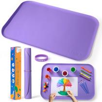Tapete de Silicone ATmini para Crianças - 60x40cm - Roxo