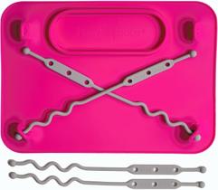 Tapete de Silicone Busy Baby com Ventosas e Alças - Rosa