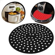Tapete de Silicone Culinário para Fritadeira Air Fryer Forma Protetora de Cesto Redonda Antiaderente Reutilizável - Online