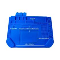 Tapete de Silicone Magnético para Solda - Isolamento Térmico para Mesa