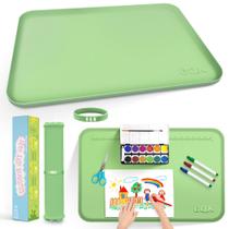 Tapete de Silicone para Arte GQK 61 x 41 cm com Bordas Elevadas Verde Tapete de Silicone para Arte GQK 61 x 41 cm com Bordas Elevadas Verde