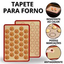 Tapete De Silicone Para Forno Antiaderente 40x30cm Culinário Cozinha Confeitaria Bolo Biscoito