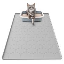 Tapete de Silicone para Gatos Garoopion - Impermeável 86x56cm (Cinza)