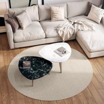 Tapete de Sisal Natural Lux Granizo Redondo 1,50