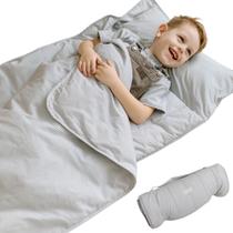 Tapete de soneca infantil Bloomere Organic 100% algodão com travesseiro e almofada Tapete de soneca infantil Bloomere Organic 100% algodão com travesseiro e almofada