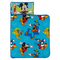 Tapete de soneca infantil Disney Mickey Mouse azul, vermelho, verde Tapete de soneca infantil Disney Mickey Mouse azul, vermelho, verde