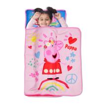 Tapete de soneca infantil Peppa Pig I'm so Happy com travesseiro e cobertor Tapete de soneca infantil Peppa Pig I'm so Happy com travesseiro e cobertor