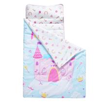 Tapete de soneca infantil PHF Castle com travesseiro removível para meninas de 3 a 6 anos Tapete de soneca infantil PHF Castle com travesseiro removível para meninas de 3 a 6 anos