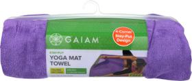 Tapete de toalha de ioga Gaiam Stay Put Purple para tapete de ioga 68x24cm